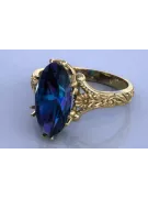 Oro amarillo de 14 quilates Alejandrita Anillo Vintage vrc084y